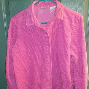 Pink or Purple corduroy over shirt